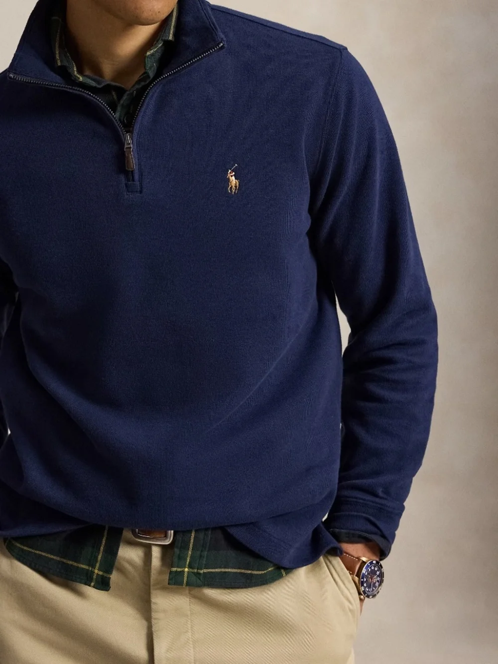 *FIRM PRICE* NWT - Polo Ralph Lauren Estate-Rib Quarter-Zip Pullover